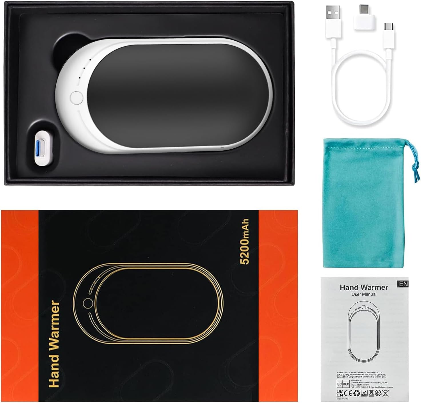 Handwärmer Elektrisch USB C & PowerBank – Bild 7