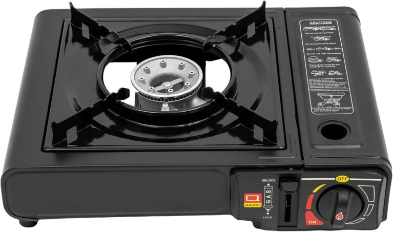 Tragbarer Gasgrill, BBQ-Grill, Grill im Freien, Campingkocher, Camping-Gasgrill, kleines Grillnetz, Tischgrill, Campinggrill, Picknick-Grill, für Camping, Reisen und Kochen im Freien