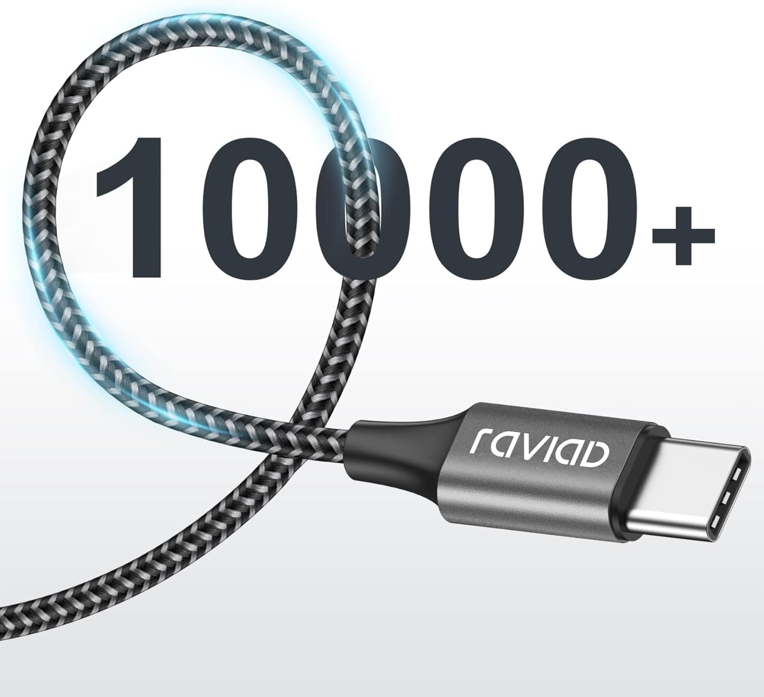 Raviad USB-Typ-C-Kabel, Nylon-Typ-C-Ladekabel, schnelle Ladesynchronisierung – Bild 5