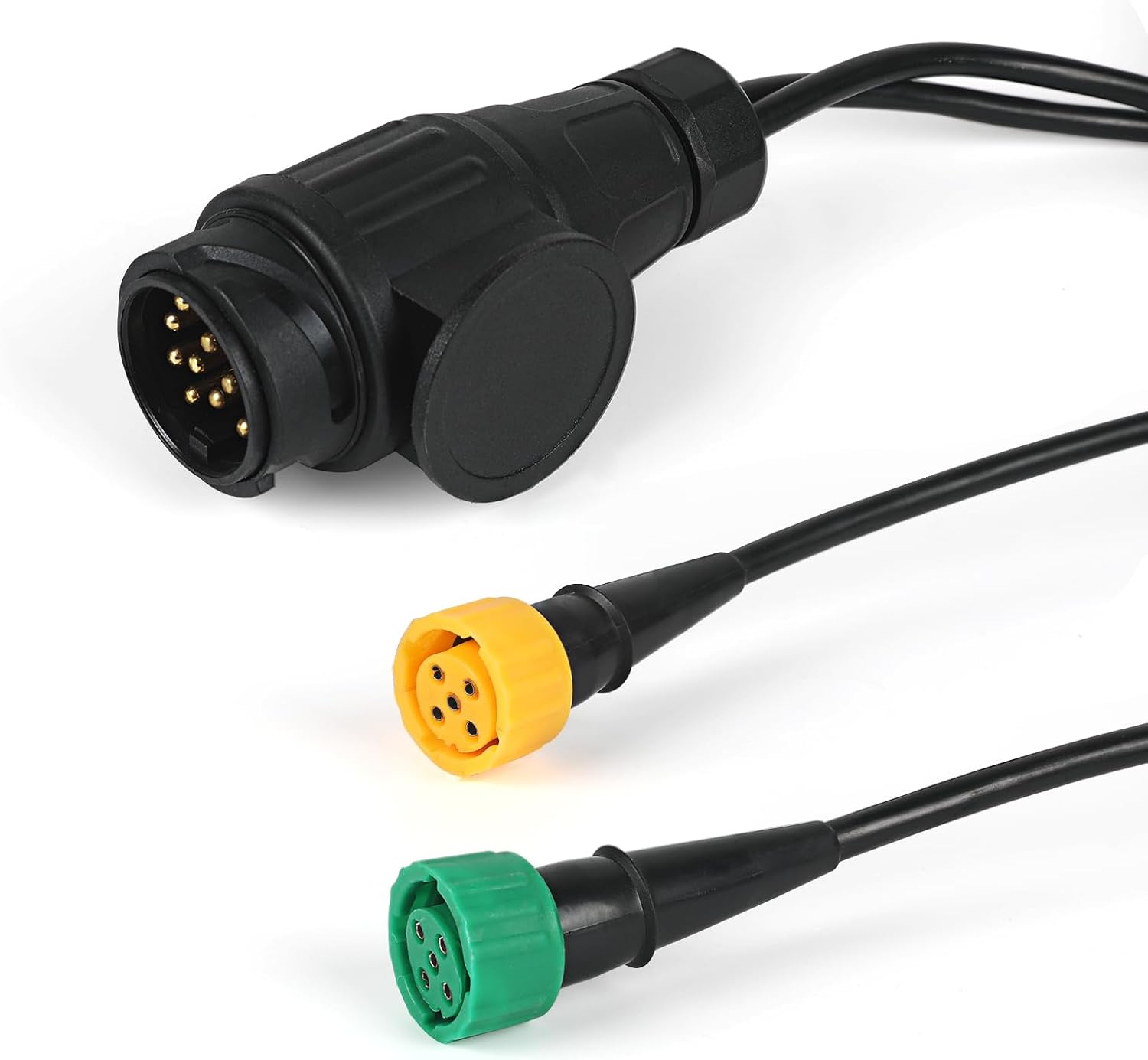 AOHEWEI Anhängerkabel 5m Stecker 13-polig und 2x Stecker 5-polig Kabelbaum mit Bajonettstecker für Anhängerbeleuchtung Rückleuchten – Bild 6