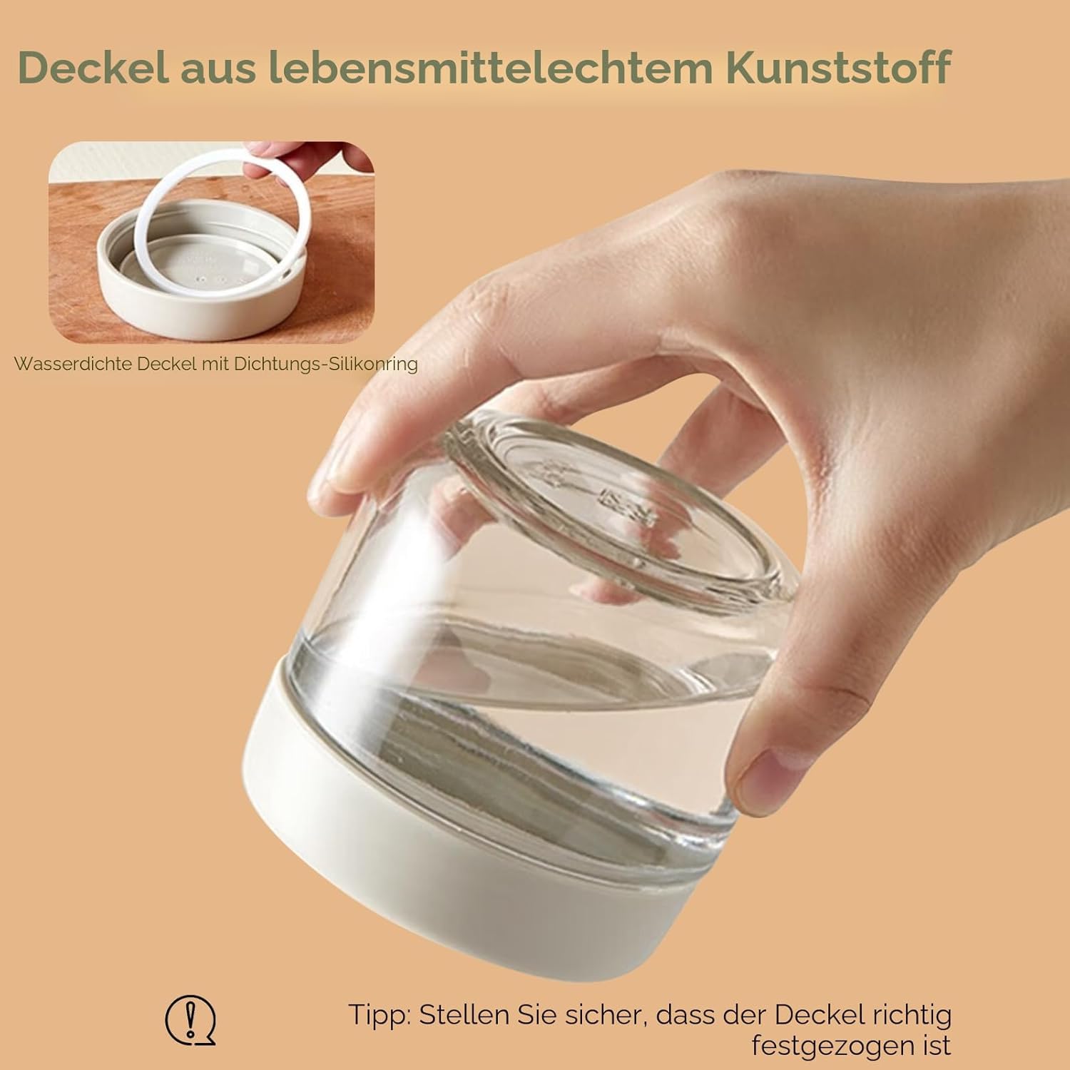4er-Pack 10-Unzen-Overnight-Oats-Gläser, Einmachgläser mit Schraubdeckel für Overnight-Oats, Salat, Joghurt, Pudding, Chutney, Dessertgläser, wiederverwendbare Glasbehälter mit Deckel als Einmachglas – Bild 3