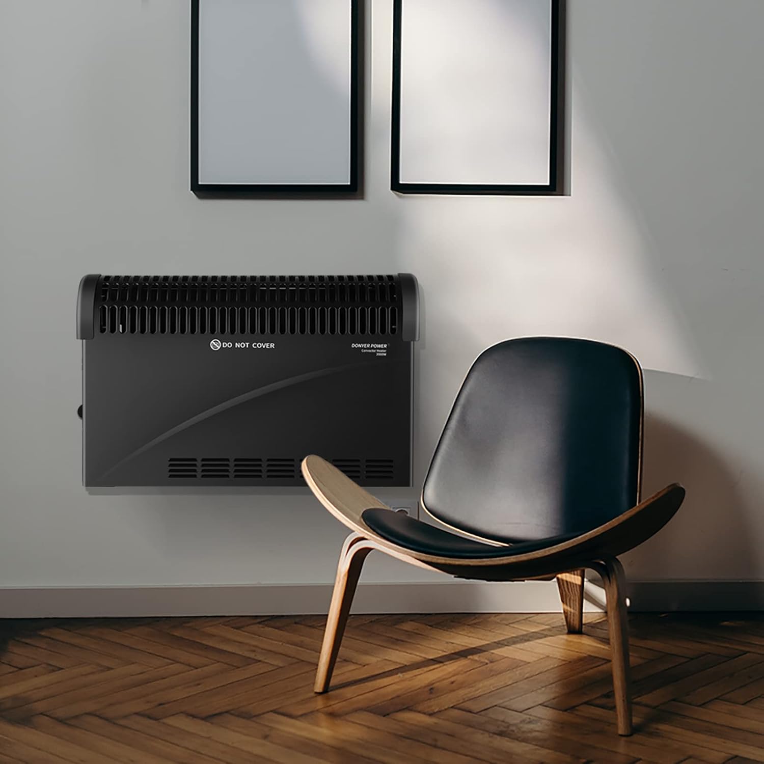 Donyer Power 2KW Konvektor mit Thermostat – leise – Wandmontage | 3 Heizstufen (750 W/1250 W/2000 W) – Leiser Betrieb – Stand- und Wandmontage – sofort einsatzbereit – Bild 5