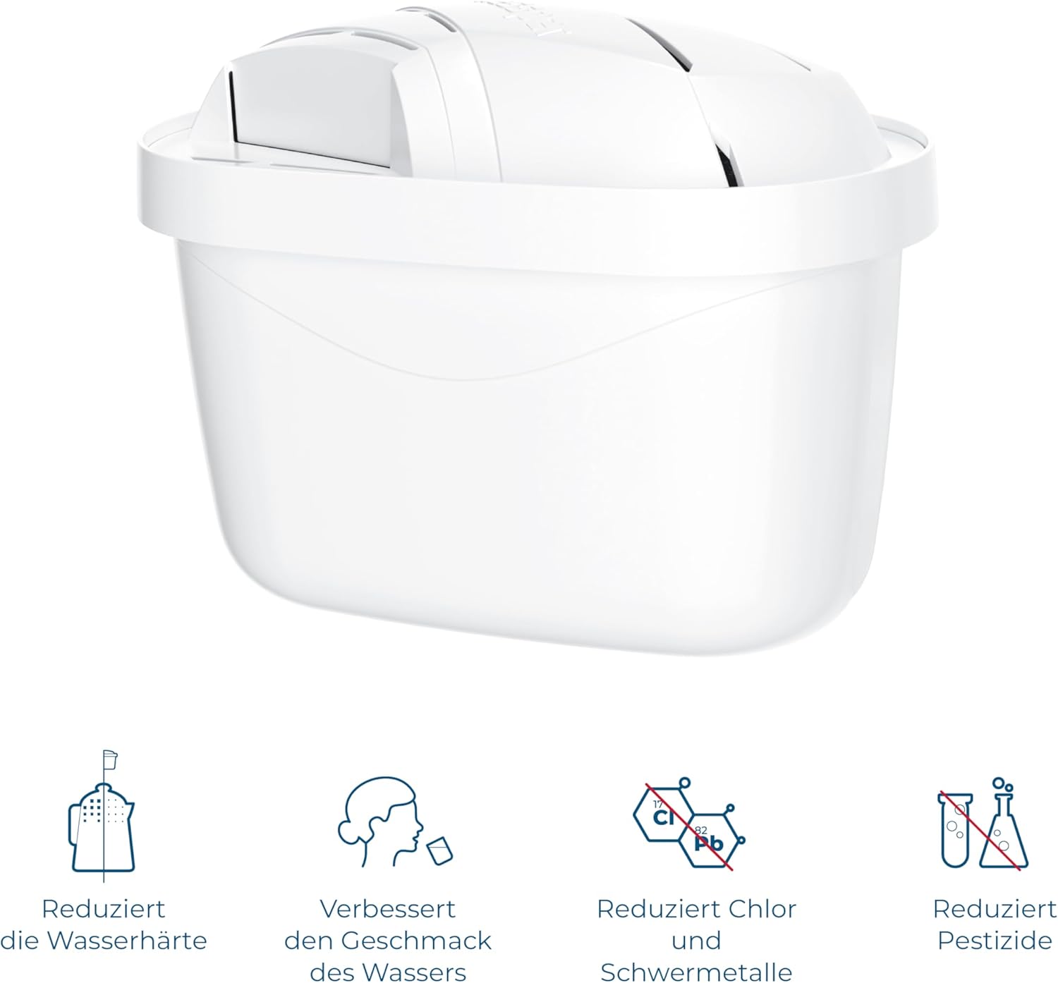 Wessper Wasserfilterkartusche, Filter mit Aktivkohle und Ionenaustauschharz, zusätzlicher PIN kompatibel mit Brita Krug, Ersatzfilter für Krug von Dafi, Wessper, Aquaphor, Philips – 6 Stück – Bild 6