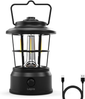 Lepro LED Retro Campinglampe, wiede...