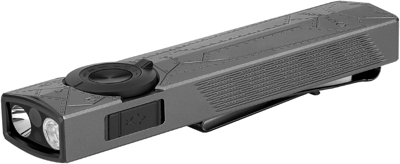 OLIGHT ArkPro Taschenlampe LED wiederaufladbar 1500 Lumen, UV-Taschenlampe mit weißem Licht, grünes Licht, Handlampe mit 7 Modi, USB-C Taschenlampe, extrem hell IPX7 für Camping und Wandern, Phantom Squadron – Bild 4