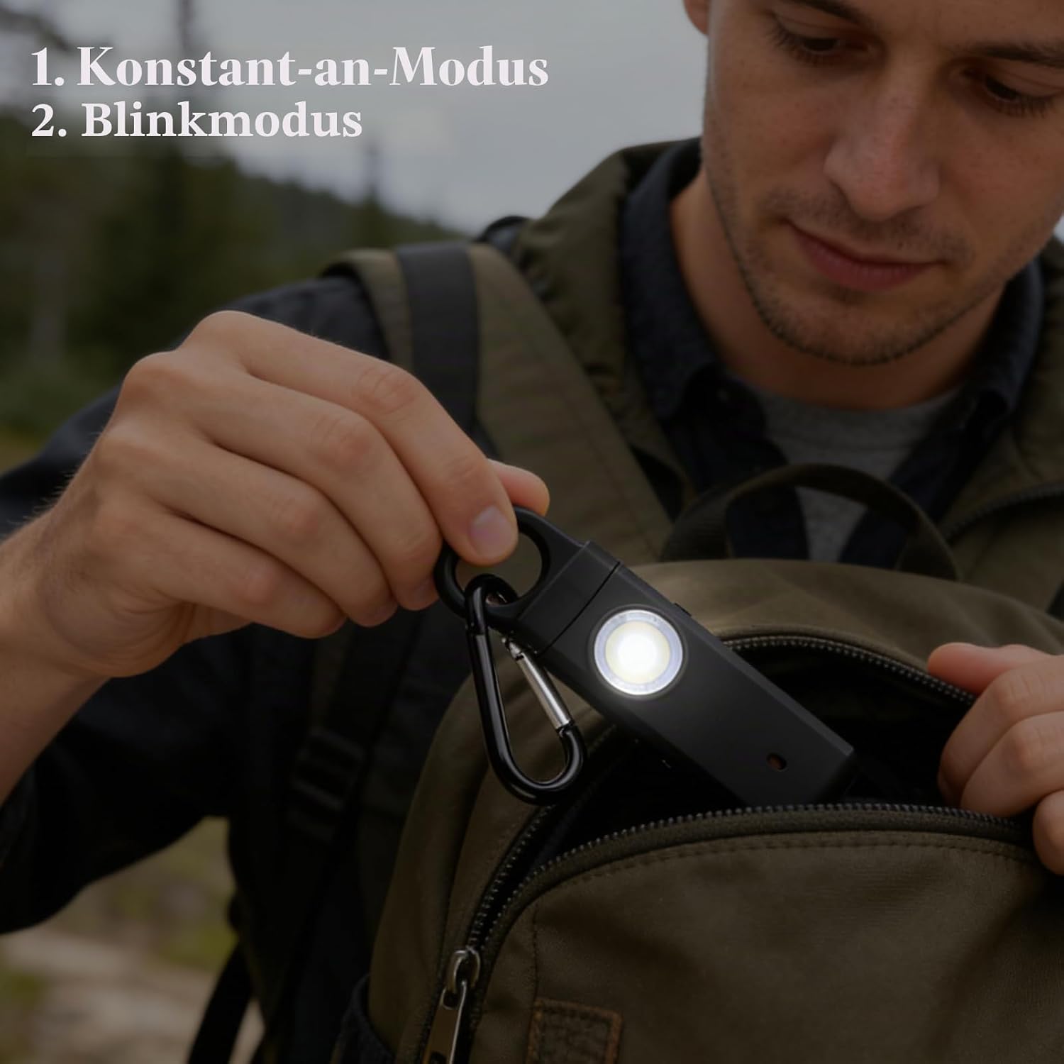 Wiederaufladbarer persönlicher Alarm mit 130 dB Lautstärke und LED-Licht, USB-C, wasserdichter IPX3-Sicherheits-Schlüsselanhänger für Frauen, Kinder und Senioren – Bild 5