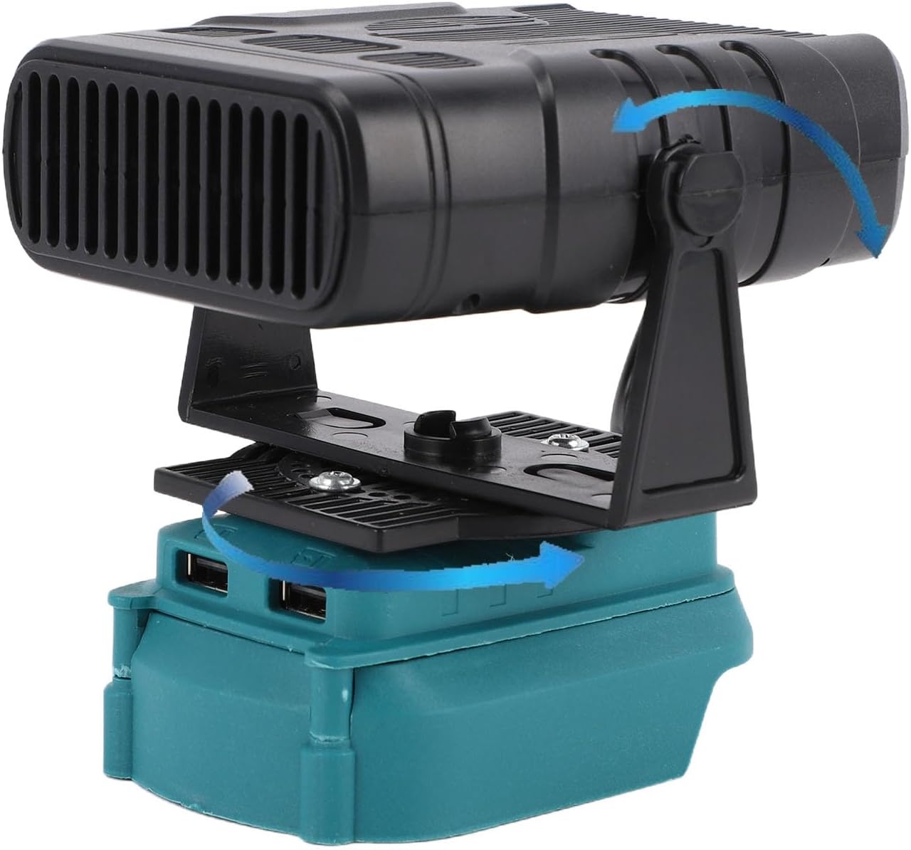 Tragbare Raumheizung von Fafeicy, elektrische Heizung mit 2 Temperatureinstellungen von 55–85 °C und zwei USB-Anschlüssen für BL1850 BL1840 BL1830 BL1820 BL1430 Ion – Bild 9