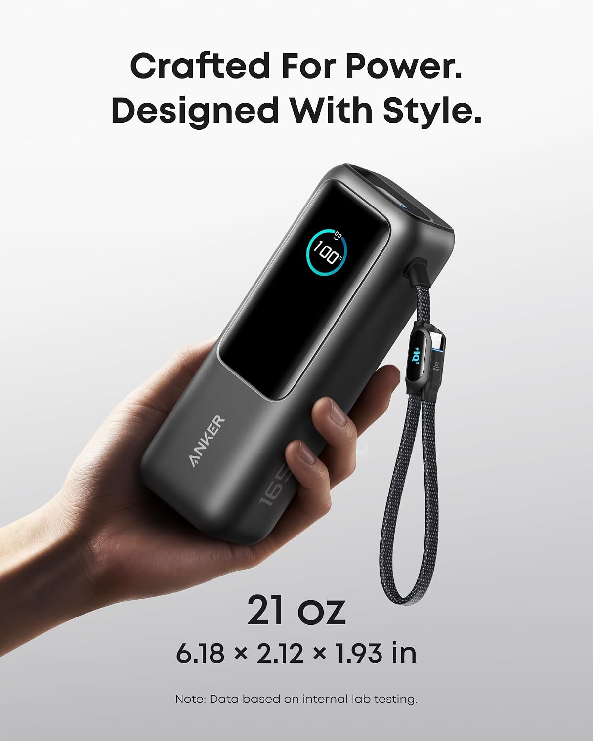 Anker 165 W 25000 mAh Laptop-Powerbank, Ladegerät mit 70 cm ausziehbarem Kabel und Trageband, 3 USB-C-Anschlüsse zum Laden mehrerer Geräte, für MacBook Pro, iPhone 17/16/15, Samsung und mehr (Flugzeugkompatibel) – Bild 7
