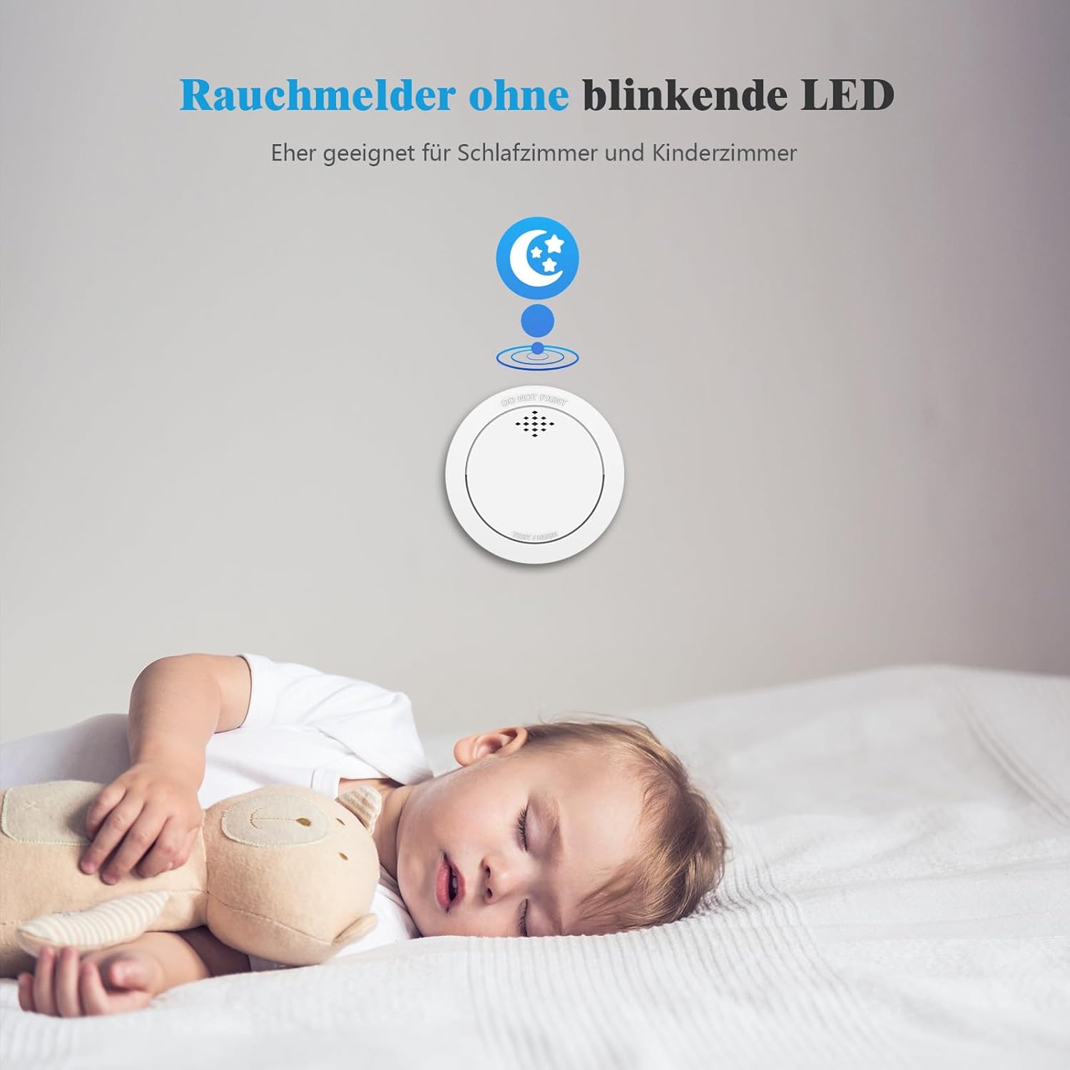 XINDUM 10 Jahre Rauchmelder mit Basisstation, Smarter Feuermelder TÜV-Rheinland zertifiziert nach EN 14604, Vernetzter Feuermelder mit wechselbarer Batterie, kein LED-Blinken, kompatibel mit App, 3er-Set – Bild 4