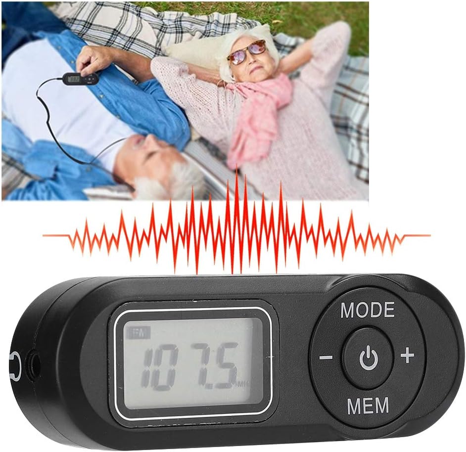 ciciglow - UKW-Radio, DSP, LCD, digital, LCD, digital, tragbar, 1,1 Zoll, Taschenradio, Musik-Player, Schwarz, mit Kopfhörern – Bild 2