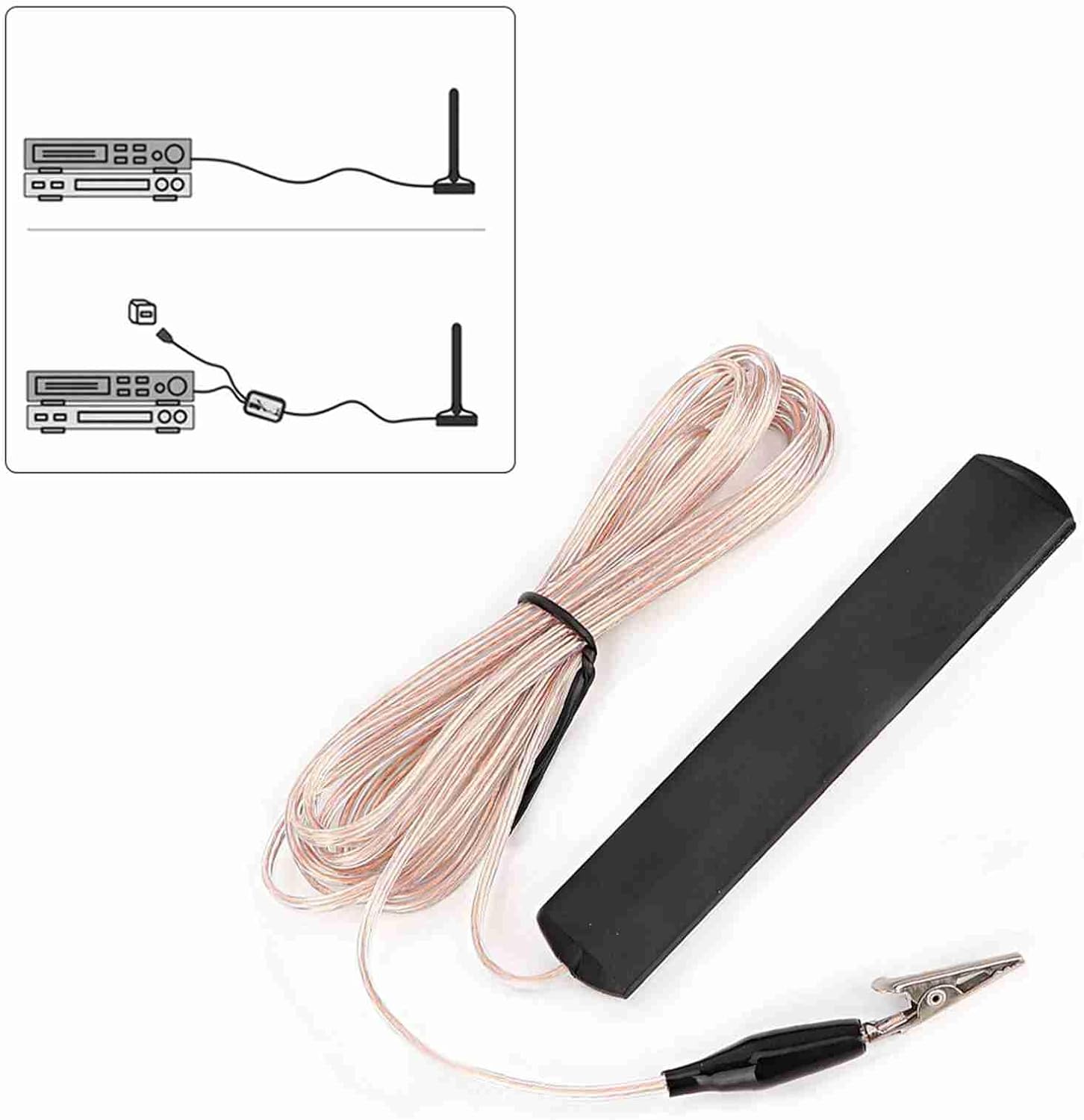 ANT-108SE Wurfantenne, 3,2 m, Kupferdraht, UKW-Antenne, Radio, 5 dB Verstärkung, Innenantenne FM, FM-Wurfantenne mit Klemme für Heim-Audio, Verstärker und AV-Receiver – Bild 9