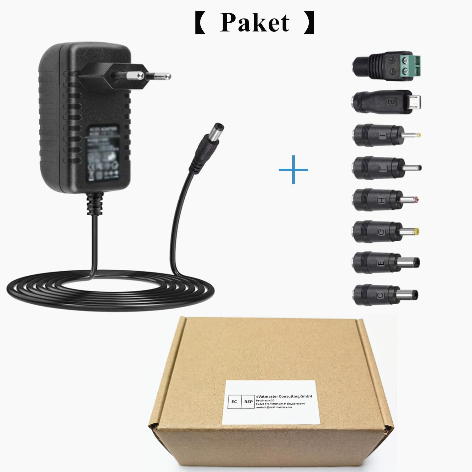 AC-Adapter 12 V 2 A Netzteil AC 220 V auf DC12 V 500 mA 1000 mA 1500 mA 2000 mA Leistungstreiber 5,5 mm mit 8 DC-Steckeradaptern Wechselrichter Ladegerät Transformator AC-DC-Adapter (DC12V~2A) – Bild 11