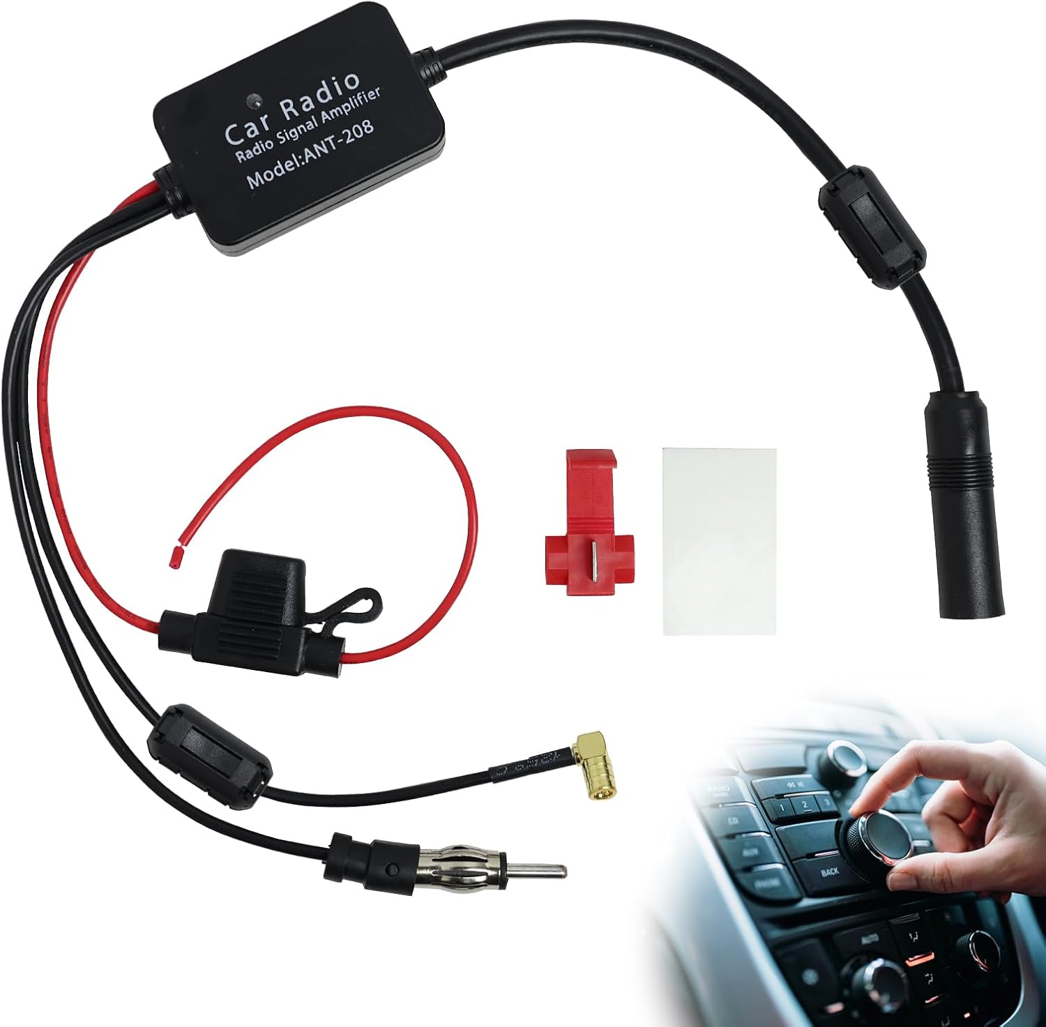 Autoradio Antennenverstärker 12V DAB Splitter Antennenverstärker Autoantennen für DAB/FM/AM Radio Universal Retrofit Stecker Signaladapter für Audio Stereo Digital Autoradio Autos Boote LKWs