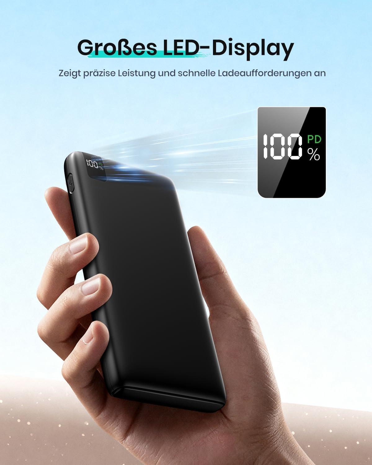 A ADDTOP Powerbank 20000 mAh – 22,5 W Schnellladefunktion Powerbank mit 4 Ausgängen, externe Handy-Akkus PD3.0 QC4.0 USB C-On/Off, kleines tragbares Ladegerät für iPhone, Galaxy, Tablet – Bild 5