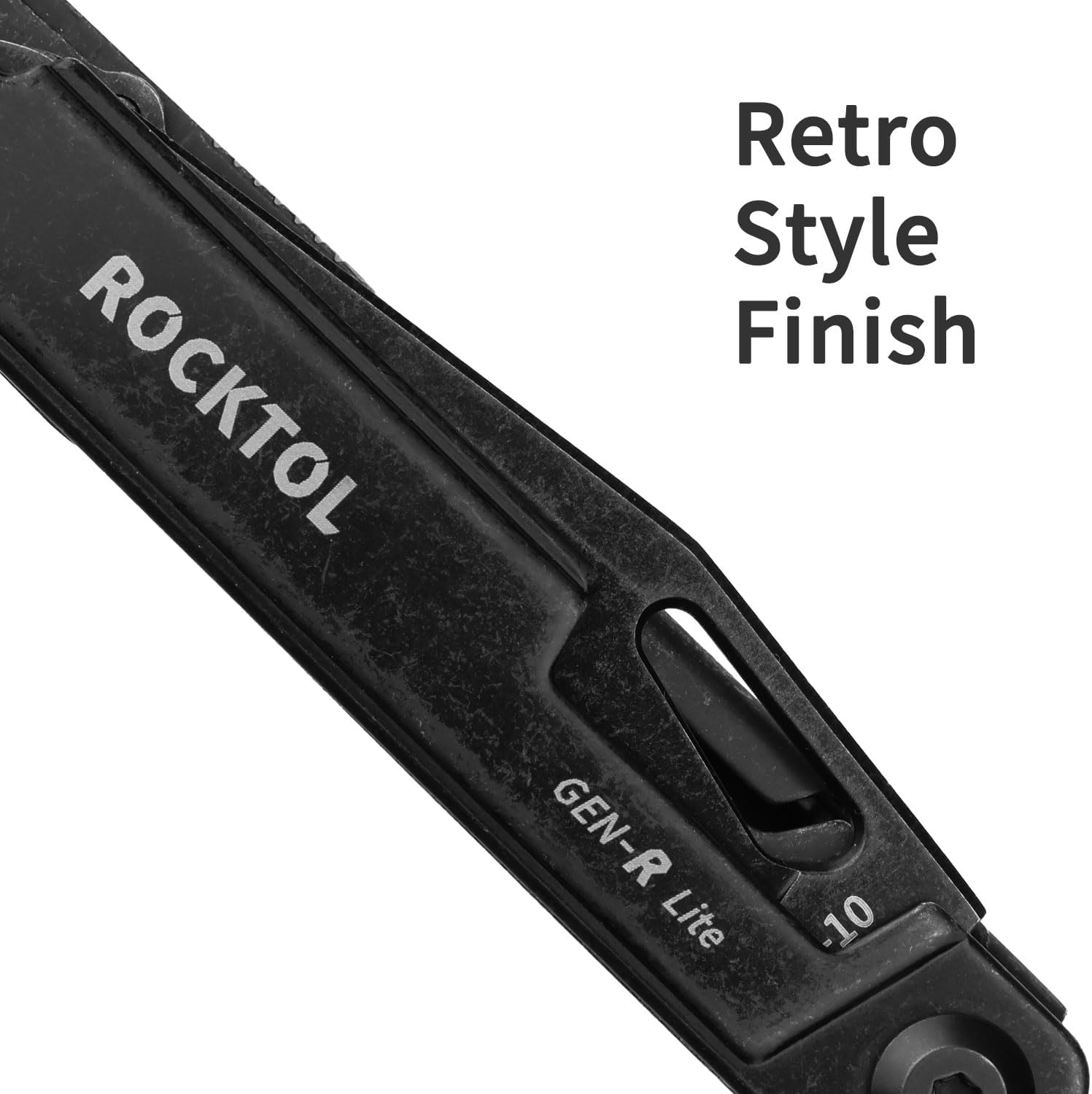 ROCKTOL Multitool Gen-R Lite, EDC-Taschenmesser VG10-Klinge, kompaktes 15-in-1-Multitool mit Schraubendreher, großer Schere, Glasbrecher, Lederscheide, leicht für Wandern, Camping – Bild 3