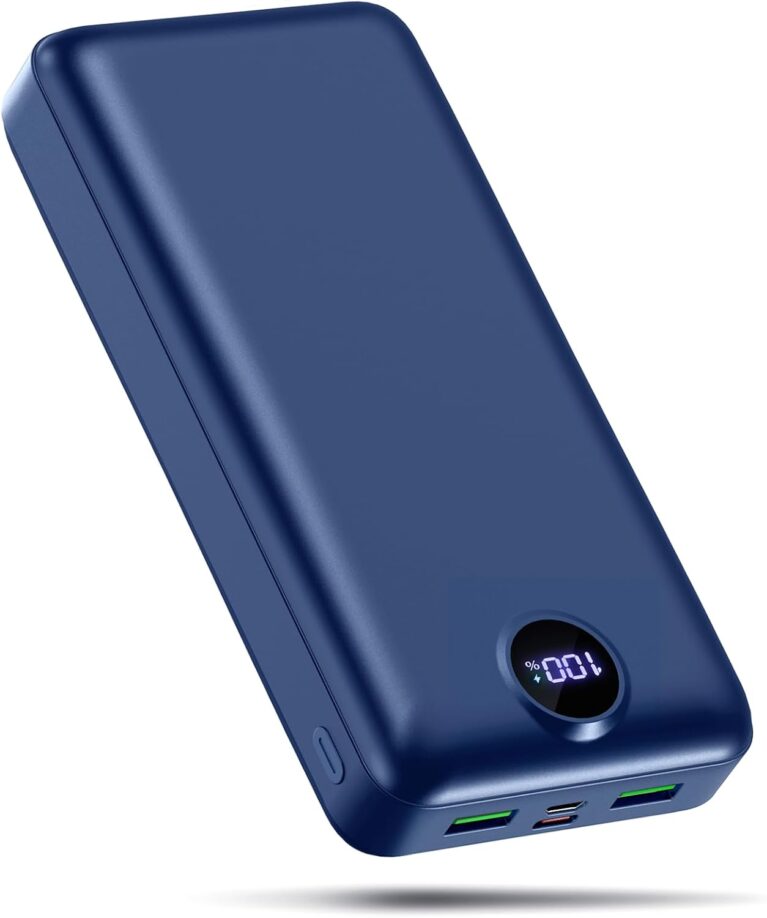 PowerBank 50.000 mAh, große Kapazität, 3-in-1-Ladekabel, 22,5 W, schnelles Aufladen des externen Akkus, LED-Anzeige, USB-C 3 Ausgänge, 2 Eingänge, Powerbank, kompatibel mit Tablet, iPhone, Android