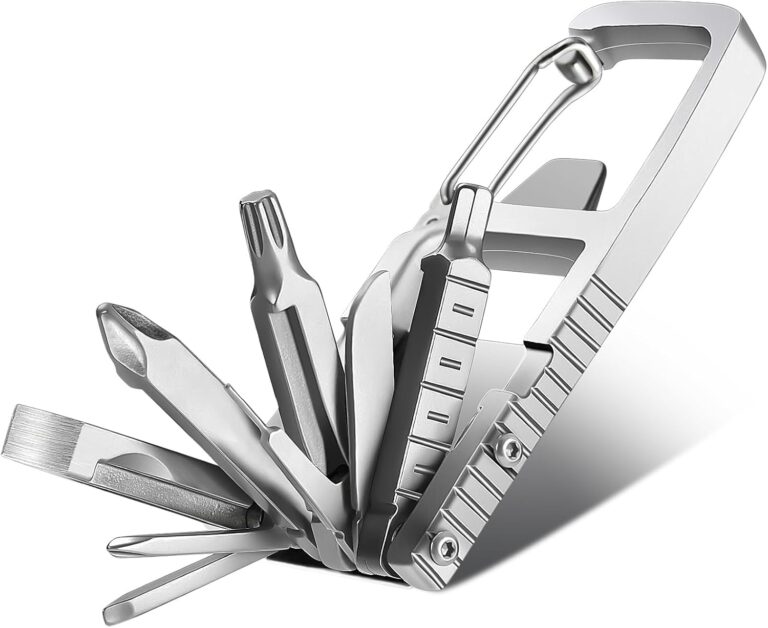 Multitool-Werkzeug, 12-in-1-Multitool-Schlüsselanhänger, kleine Werkzeuge, Multifunktionsmesser, Edelstahl-Schraubendreher-Bit für den Außenbereich, tragbares Taschenwerkzeug, Geschenke für Männer