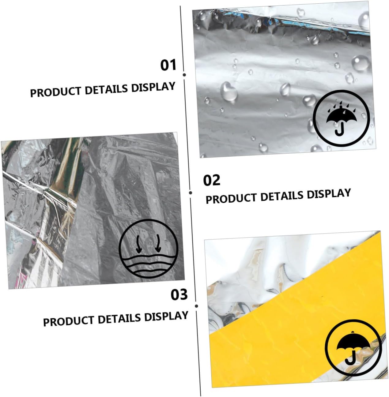 BESPORTBLE Notunterkunft Einweg 2 Stück Silber mit isolierendem Wärmeschutz und robustem Material für Camping Wandern und Radfahren Kompaktes leichtes Design für einfache Handhabung – Bild 3