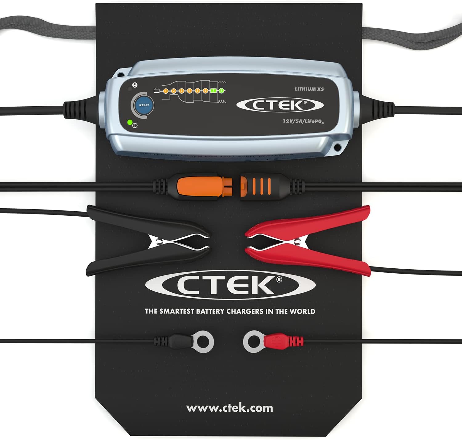 CTEK Lithium XS, Batterieladegerät 12 V, Ladegerät LiFePO4, Lithium-Ionen-Ladegerät Auto, Intelligentes Ladegerät Autobatterie, Erhaltungsladegerät, Batteriepflege mit UVP und Connect and Forget – Bild 2