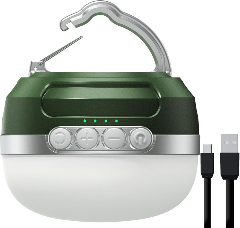 LED Campinglampe 8400 mAh Akku, RGB Farbwechsel Camping Laterne mit USB C wiederaufladbar, 5 Lichtmodi, stufenloses Dimmen, wasserdicht und starker Magnet Campinglampe für Wandern, Stromausfälle,