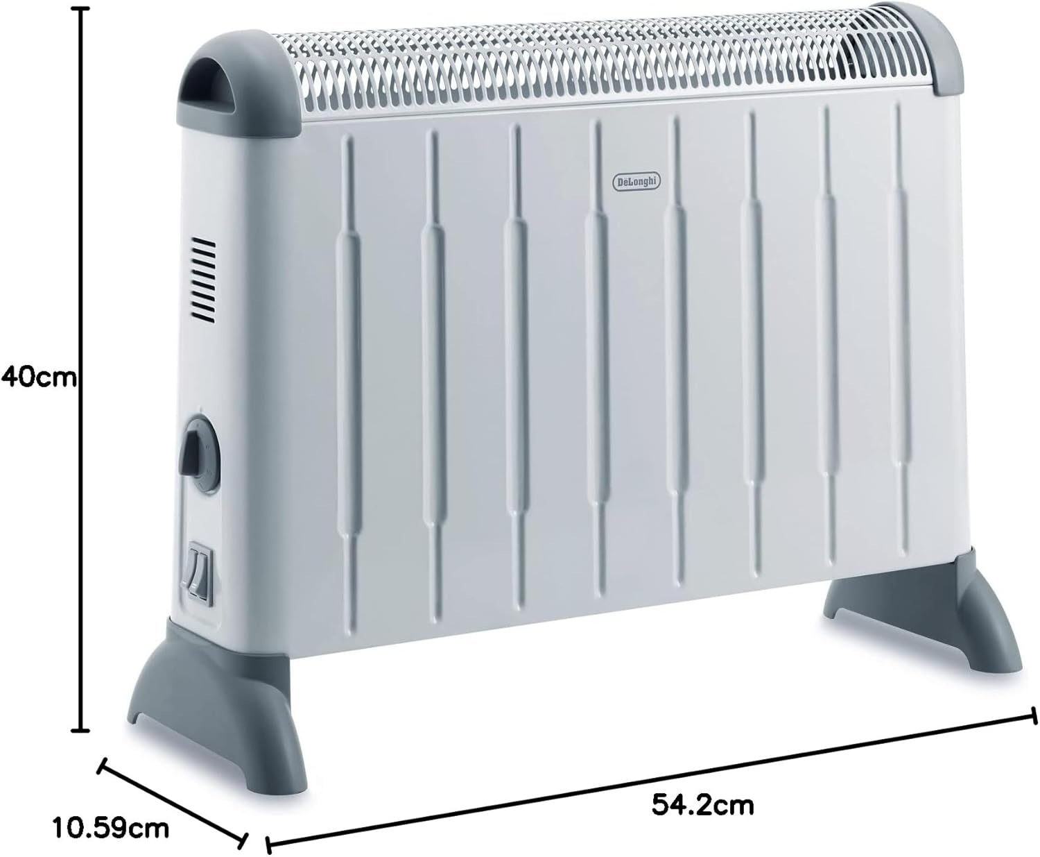 Delonghi HCM 2030 Konvektor (3 Ebenen, 2000 Watt, Raum bis 60 m³), Grau – Bild 2
