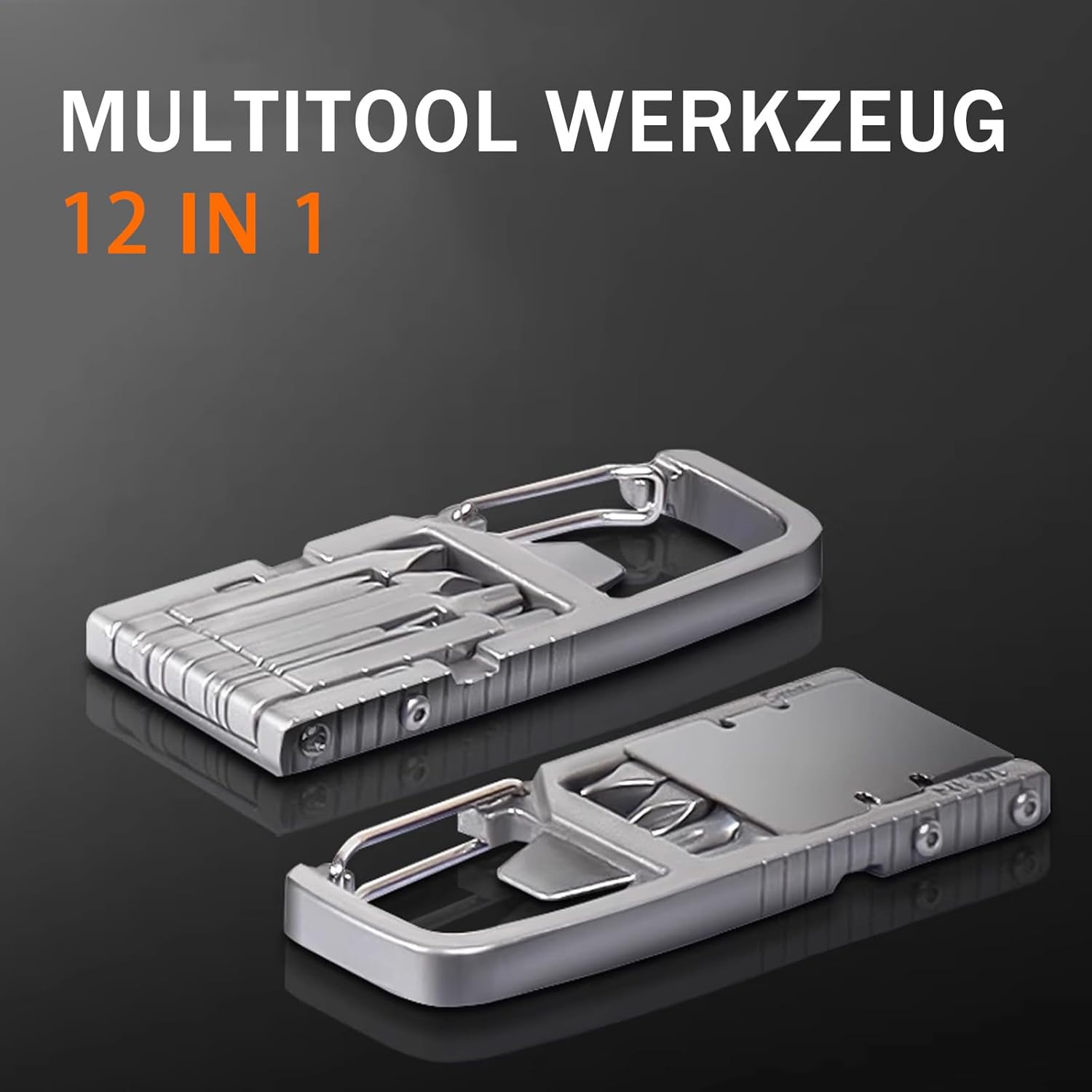 Multitool-Werkzeug, 12-in-1-Multitool-Schlüsselanhänger, kleine Werkzeuge, Multifunktionsmesser, Edelstahl-Schraubendreher-Bit für den Außenbereich, tragbares Taschenwerkzeug, Geschenke für Männer – Bild 6