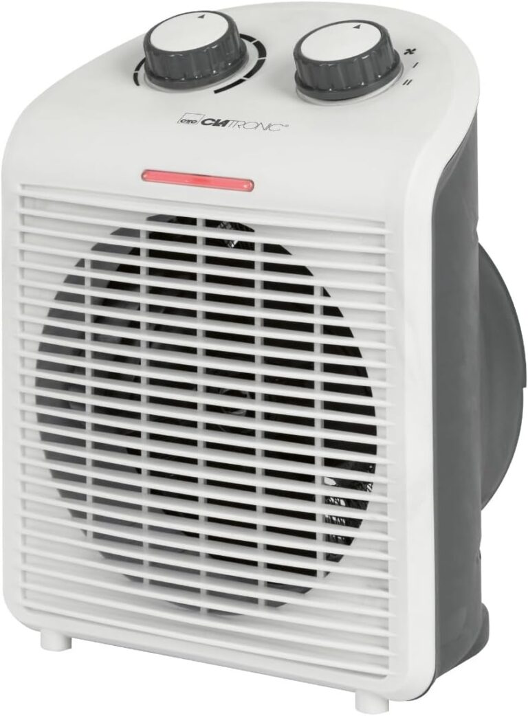 Clatronic® HL 3761 mobiler und kompakter Heizlüfter, 2000 und 1000 W, Heizkörper, klein, mit Kontrollleuchte und Überhitzungsschutz