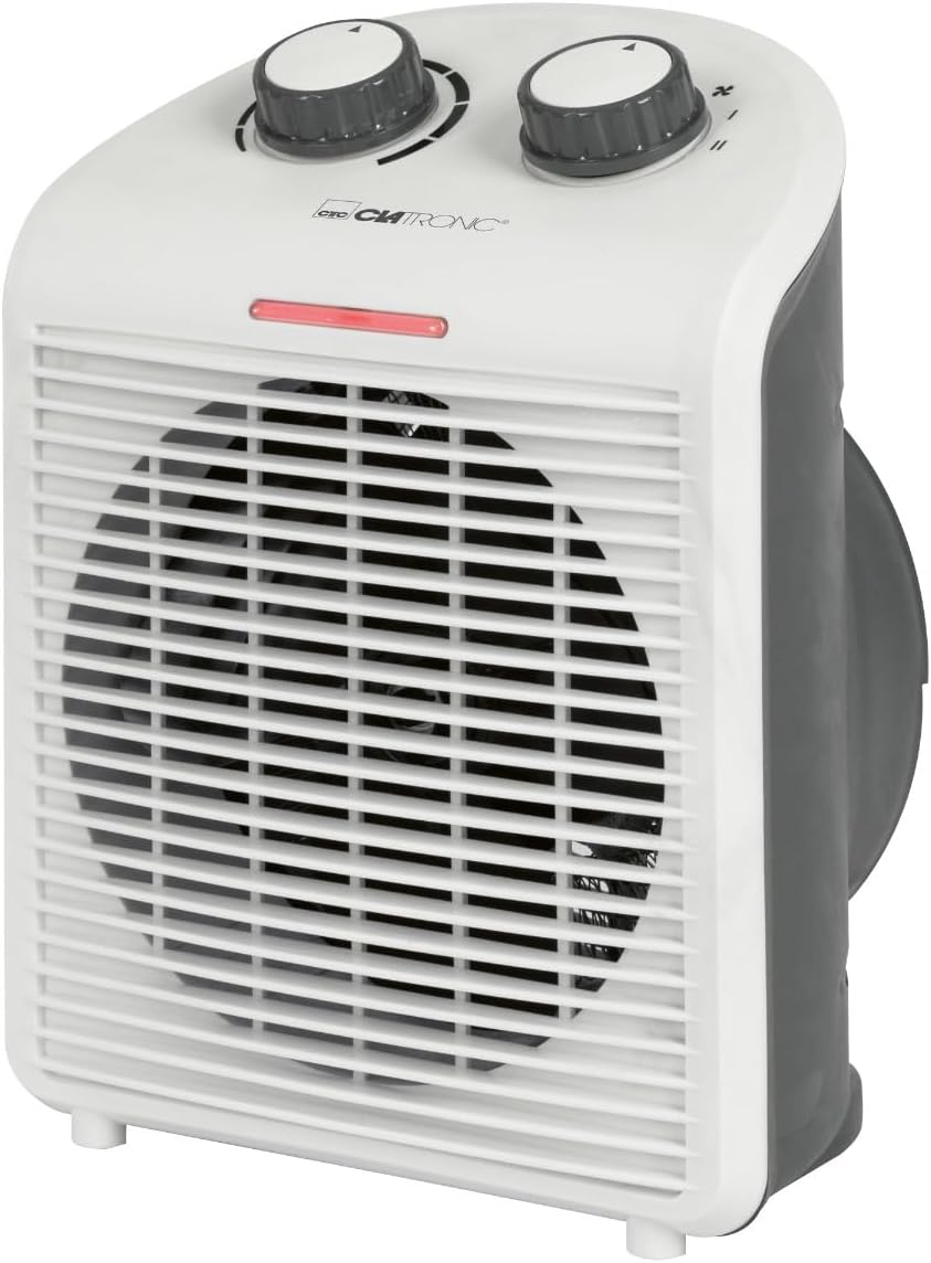 Clatronic® HL 3761 mobiler und kompakter Heizlüfter, 2000 und 1000 W, Heizkörper, klein, mit Kontrollleuchte und Überhitzungsschutz