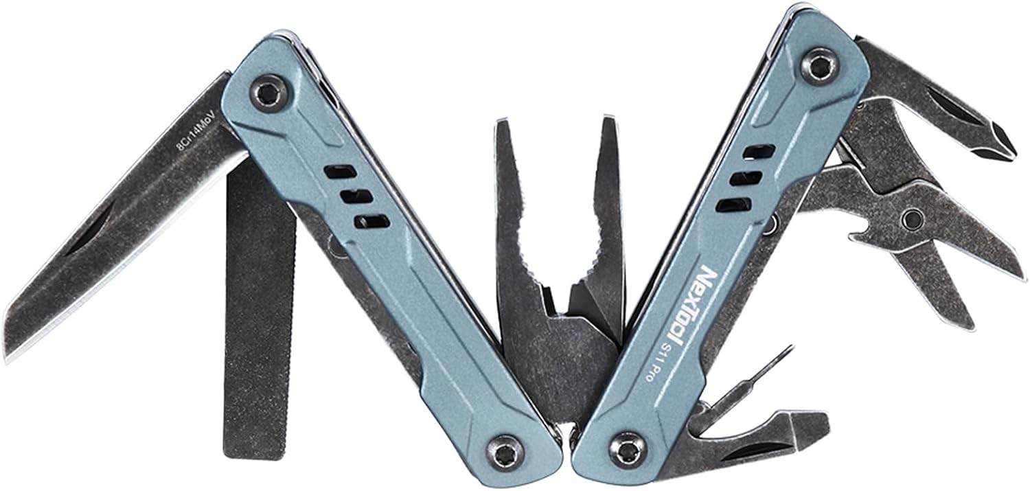 NexTool Multitool Mini Sailor S11 Pro, 12-in-1-Multitool, kompaktes EDC-Werkzeug mit verbesserten Materialien aus Edelstahl, Camping und Wandern für Heimwerker, Outdoor und Alltag, Geschenk für Männer, Handwerker und Abenteurer – Bild 9