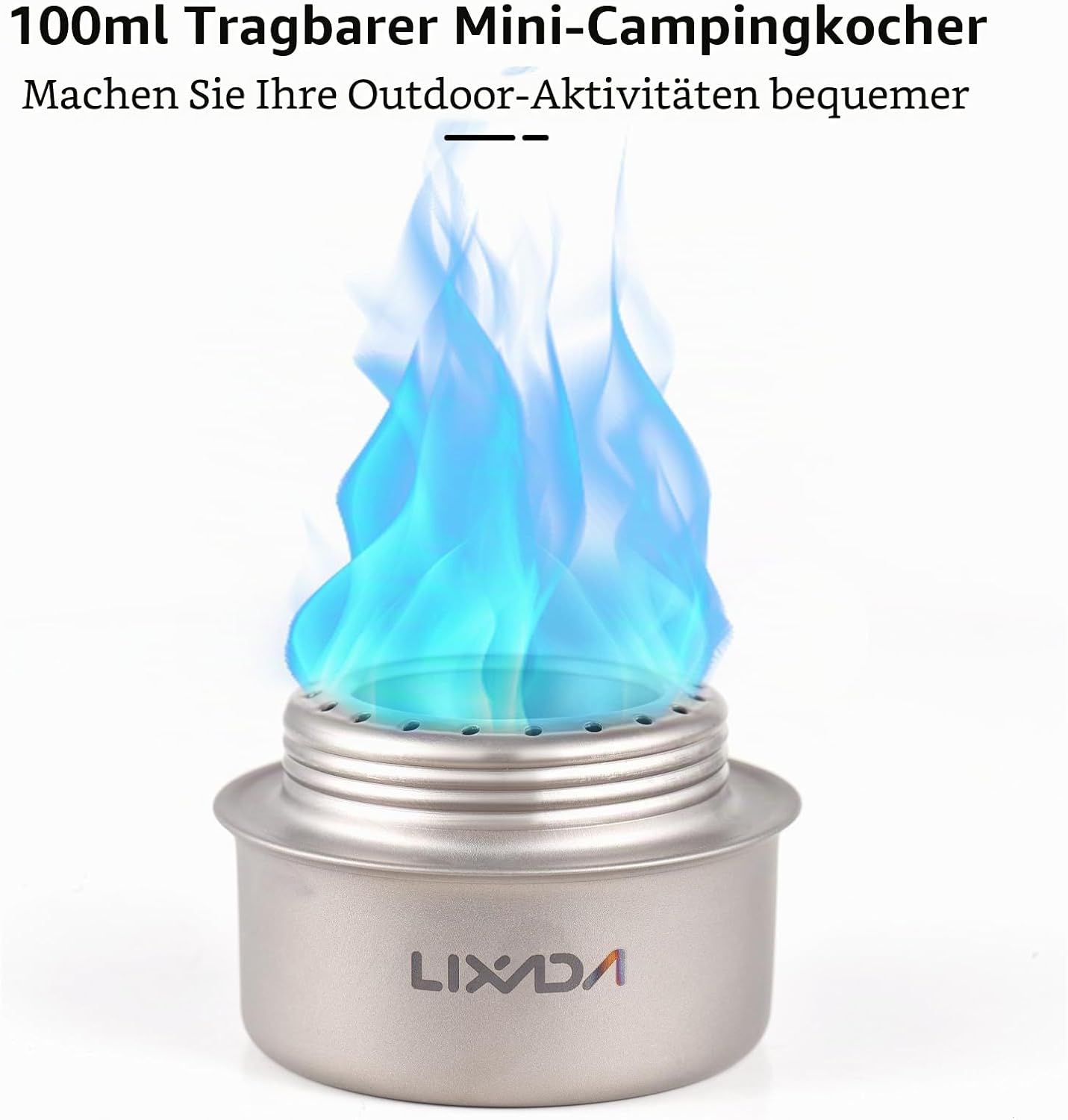 Mini-Alkoholkocher für Rucksackreisen, tragbarer, leichter Campingkocher, Ti-Alkoholbrenner, effizienter und sicherer Campingkocher für Outdoor-Wandern, Kochen, Rucksackreisen – Bild 8