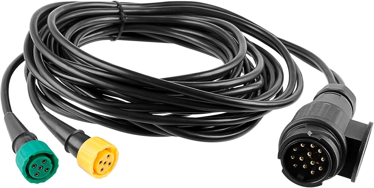 AOHEWEI Anhängerkabel 5m Stecker 13-polig und 2x Stecker 5-polig Kabelbaum mit Bajonettstecker für Anhängerbeleuchtung Rückleuchten – Bild 4