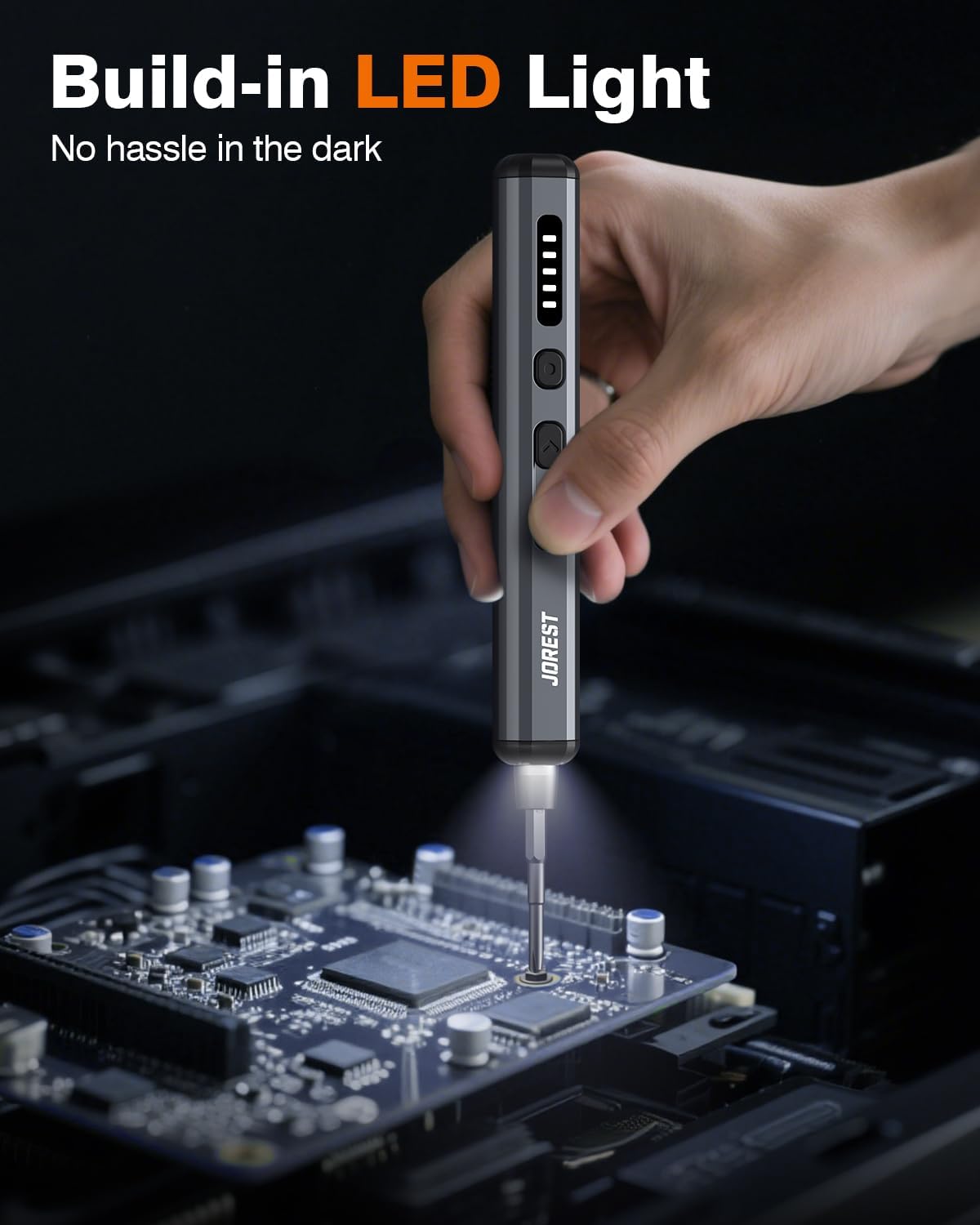 JOREST Mini-Elektro-Schraubendreher-Set, 38-in-1 magnetisches Präzisions-Schraubendreher-Set, Reparaturwerkzeug-Set für iPhones, Laptops, Drohnen, Geschenke für Männer, Geburtstagsgeschenk für Papa – Bild 4