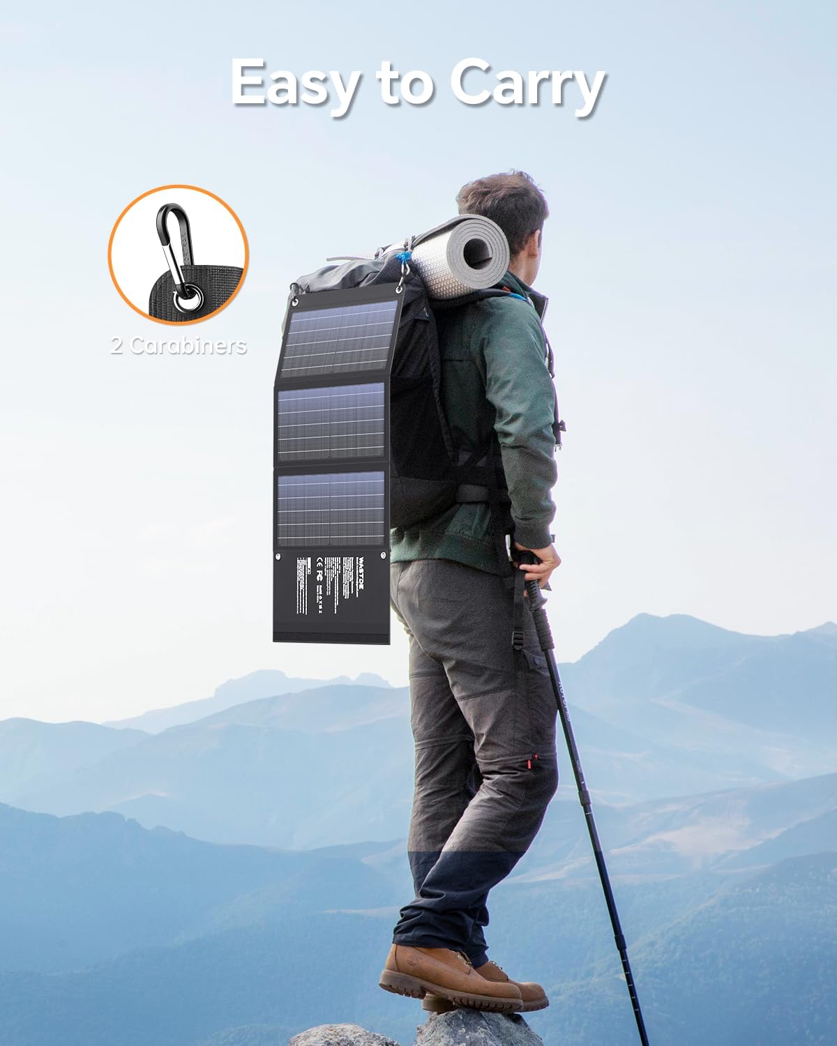 Solarpanel faltbar, 30 W tragbares Solarladegerät USB-C/USB/DC QC3.0 schnelle Ausgabe für Handy-Kraftwerk, 24 % hohe Umwandlungseffizienz IPX4 wasserdicht für Camping-Aktivitäten im Freien – Bild 7