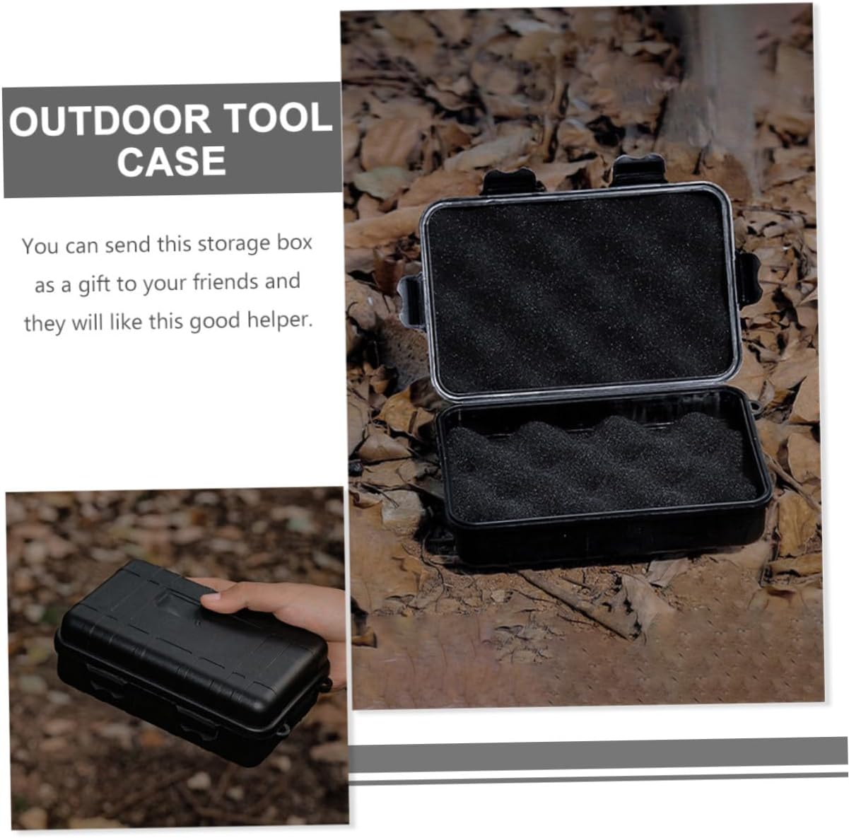 GARVALON 2 Stück stoßfeste wasserdichte Survival-Aufbewahrungsbox, abschließbarer Outdoor-Organizer aus robustem PP, stoßfest und praktisch für Camping und Notfälle – Bild 6