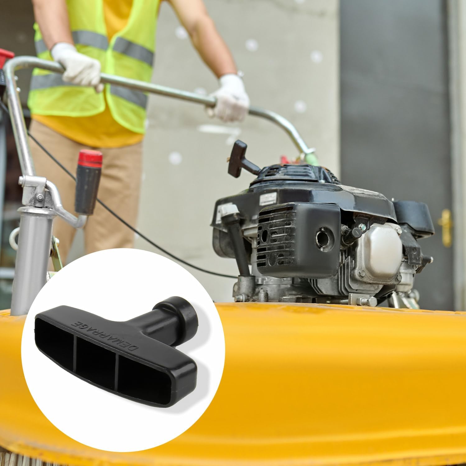 2 Stück Benzinmotor-Startergriff, Startergriff, Seilzugstarter für Rasenmäher, Kettensäge, Generator, Starter-Zubehör, Schwarz – Bild 7