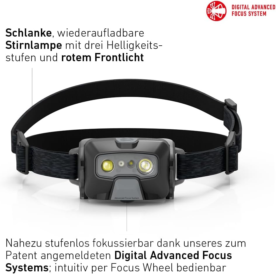 Ledlenser HF6R Core Akku-LED-Stirnlampe, 800 lm, 126 g, IP68 wasserdicht | Bis zu 60 Stunden Leuchtdauer, 160 m Leuchtweite, USB-C, 5 Leuchtmodi inklusive Rotlicht, schlank, leistungsstark und wiederaufladbar – Bild 2
