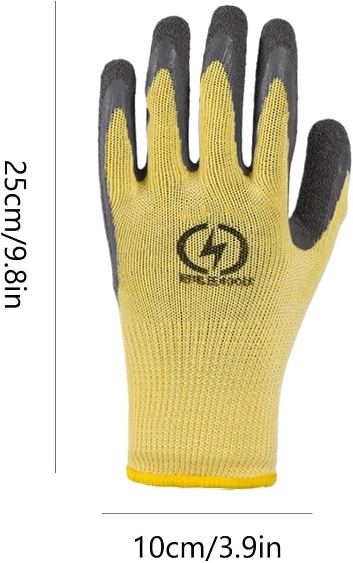 YANGWEN Elektrikerhandschuhe 400 V – isolierende und flammhemmende Arbeitshandschuhe mit Nylongewebe – rutschfeste Textur für elektrische Wartung, Installation und Reparatur – Bild 2