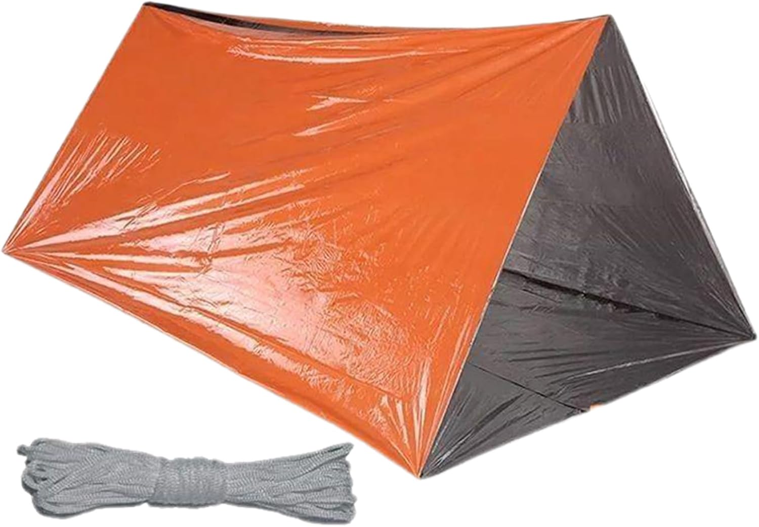 Überlebenszelt – Orange PET | Storm Mountain Survival Shelter | Wärmereflektierende Notunterkunft mit hoher Sichtbarkeit | Isolierende PE-Decke | Kompaktes, Leichtes Rettungszelt Zum Wandern Und