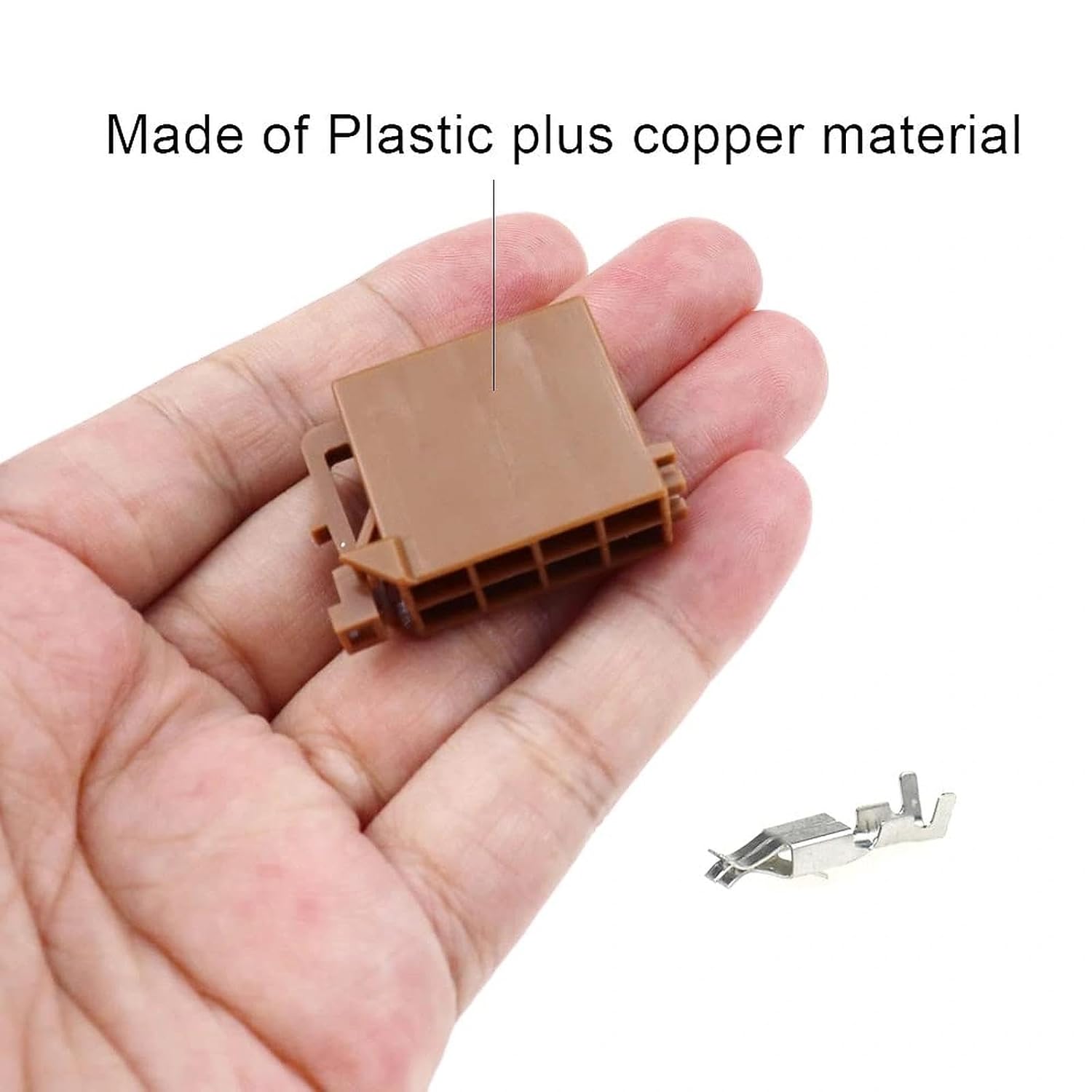 4 Stück 8-poliger Steckverbinder aus Kunststoff, brauner und schwarzer Steckverbinder, Kabelbaum-Adapter, Universalstecker für Autoradio-Sound-Lautsprecher, Crimp-Lautsprecher – Bild 3
