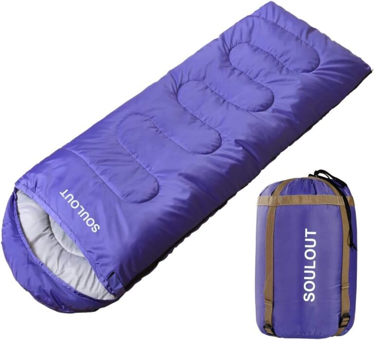 SOULOUT 3–4-Jahreszeiten-Schlafsack, wasserdicht und leicht, für Camping, Reisen und Outdoor-Aktivitäten, ideal für Erwachsene und Kinder – 220 x 83 cm