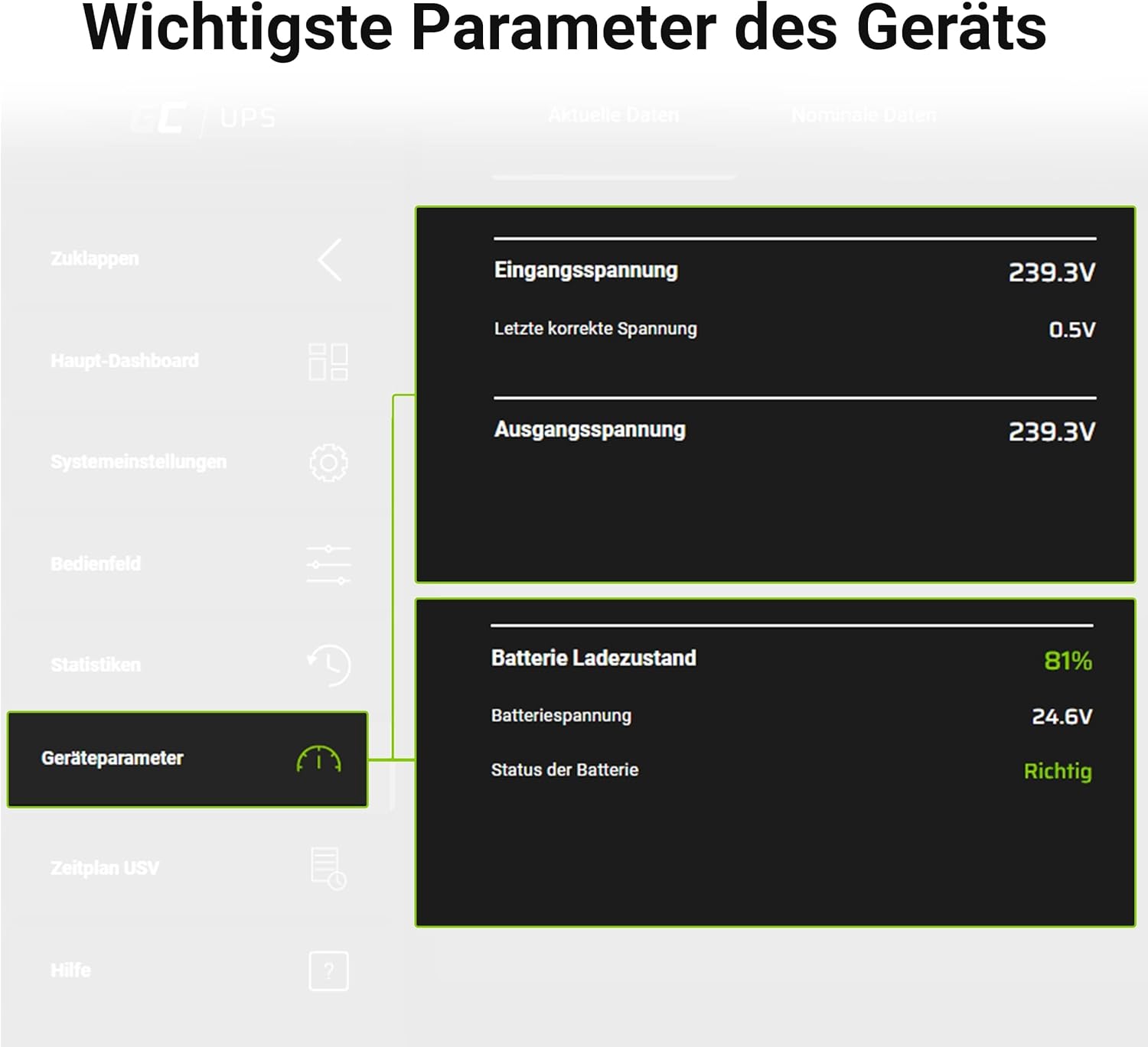 Green Cell UPS-Variante | Unterbrechungsfreie Stromversorgung mit modifizierter Sinuswelle, Überspannungsschutz, USB/RJ11 und 2 Schuko-Ausgängen – Bild 6