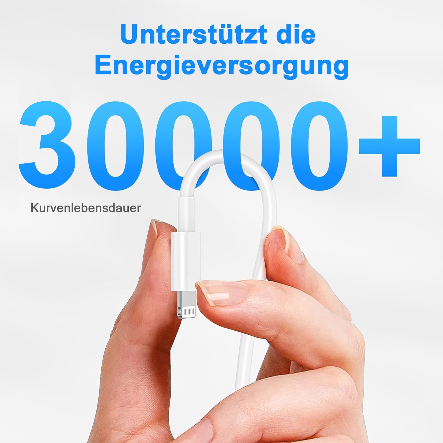 iPhone-Ladekabel, 2 Stück, 1 m + 2 m, USB-auf-Lightning-Kabel, MFi-zertifiziert für Apple-Schnellladekabel, für iPhone 14/13/12/11/Pro/ProMax/Mini/XS/XR/MAX/X/8/7/6/6s/Plus/SE/iPad Mini – Bild 5
