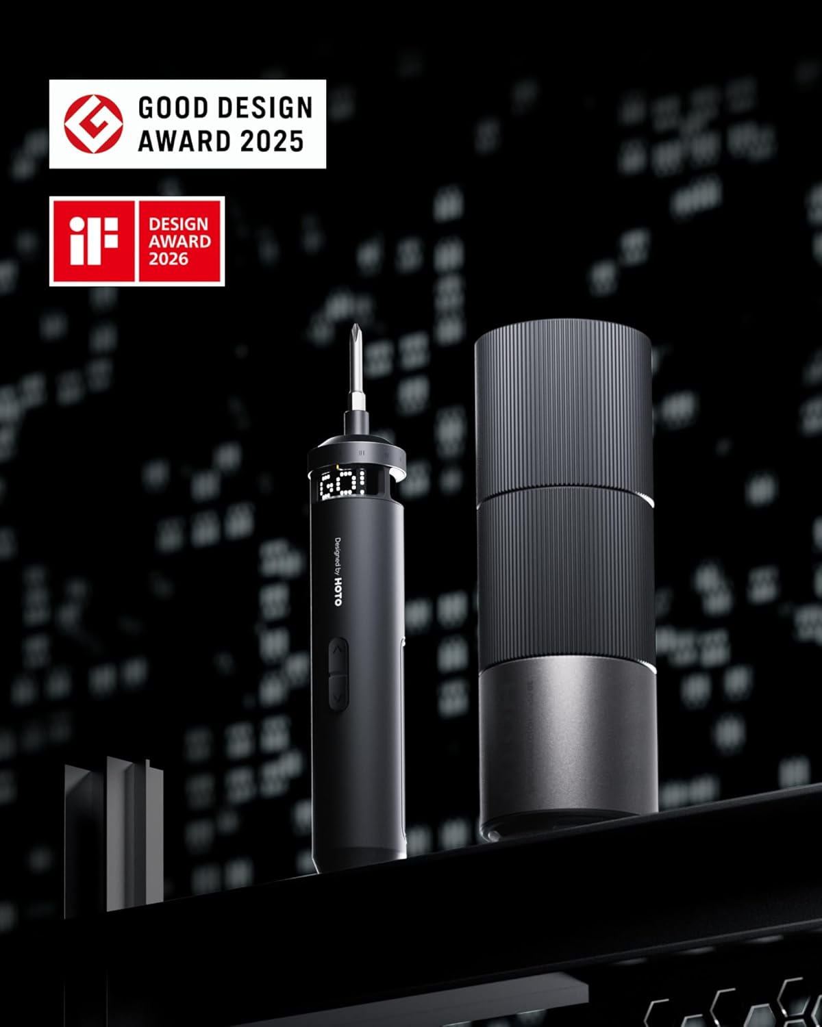 HOTO PixelDrive Elektro-Schraubendreher-Set, 30 Bits, USB-C | Akkuschrauber mit intelligenter Anzeige, 6 Drehmomenteinstellungen (0,5–6 Nm), 1/4 Zoll, ideal für Elektronik, Reparaturen zu Hause – Bild 9
