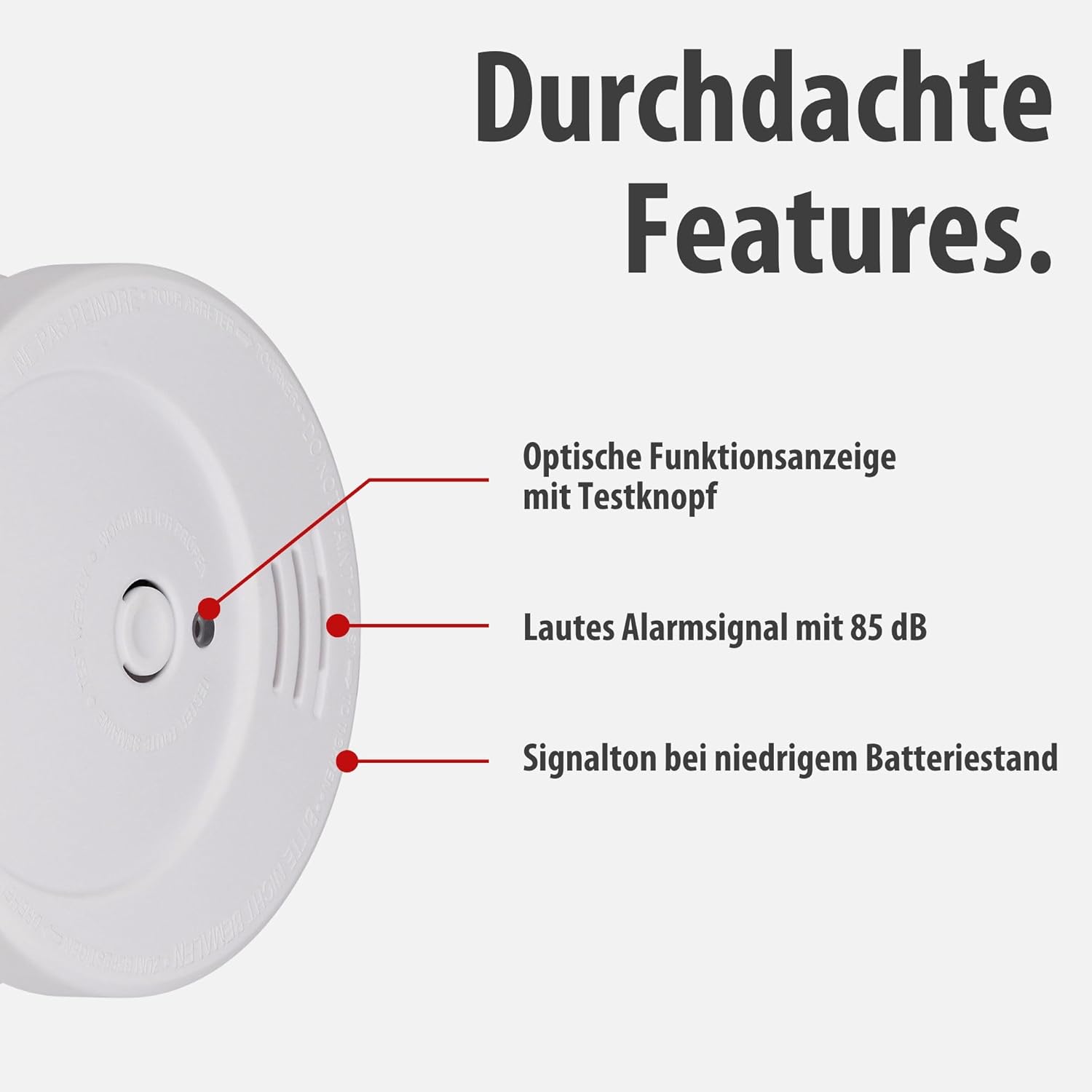 Brennenstuhl Rauchmelder-Set 9X RM C 9010 mit austauschbarer Batterie | Geprüft nach EN 14604, durchdringendes Alarmsignal, weiß – Bild 4