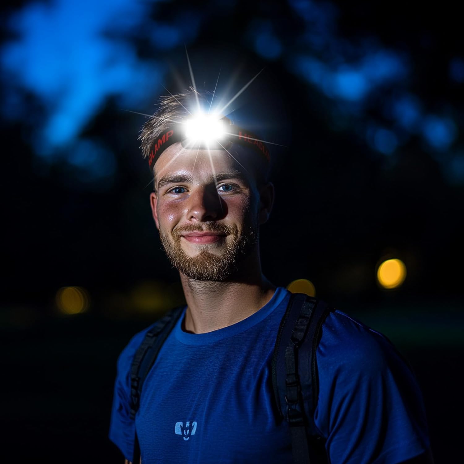 Winzwon USB wiederaufladbare LED-Stirnlampe, wasserdicht, leicht, Mini-Stirnlampe, perfekt zum Laufen, Joggen, Angeln, Camping | Kopflampe mit Rotlicht Wasserdicht Stirnlampen USB-C mit 8 Lichtmodi Sensor für Kinder Erwachsene, Laufen, Joggen,Angeln – Bild 2