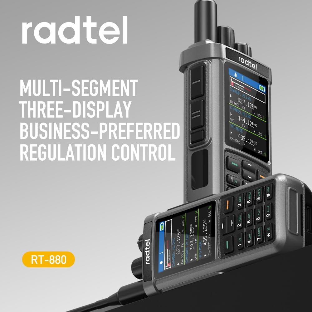 Radtel RT-880G GPS APRS Radio Amateur 10 W Talkie Walkie Radio CB tragbar 1024 Kanäle HF SSB Rx mit Gehäuse und Band Croisée, 2,4 Pouces mit 2,4 Pouleur, wiederaufladbarer Akku 2400 mAh – Bild 8