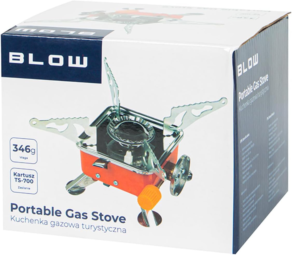 Blow Mini Tourist Gaskocher 2800 W – kompakter Campingkocher mit Piezo-Zündung und verstellbarer Flamme – leicht und faltbar – für TS-700-Kartuschen – inklusive Aufbewahrungstasche – Bild 4