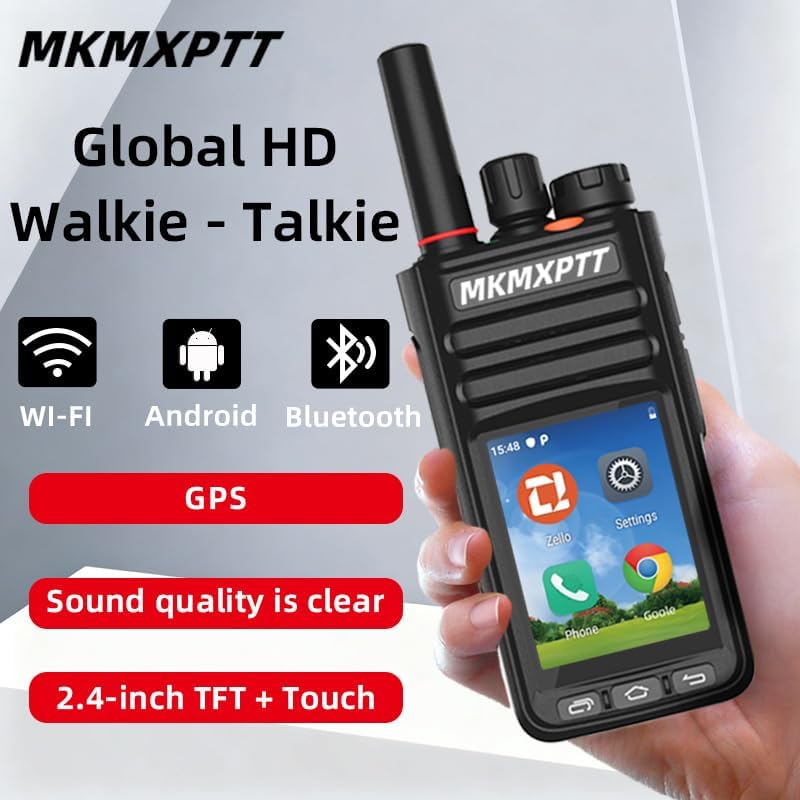 Globales HD-Walkie-Talkie, 2,4-Zoll-TFT-Touchscreen, Android 9.0, WLAN, Bluetooth, GPS, 2G/3G/4G-Unterstützung – Bild 3