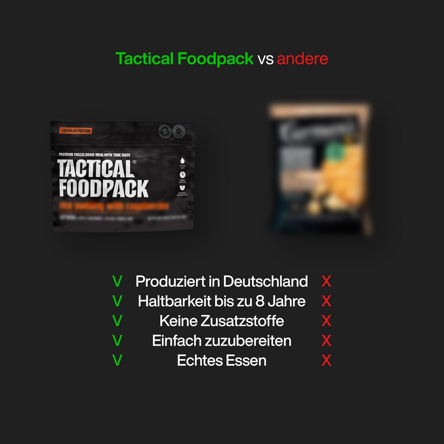 Tactical Foodpack Six Pack Oscar (6 Mahlzeiten) – Gefriergetrocknete Mahlzeiten I Verzehrfertig I MRE I Survival I Outdoor Food I Trekking Food I Expedition I Office – Bild 4