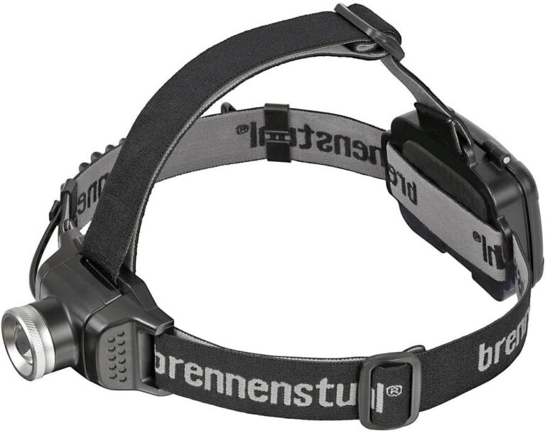 Brennenstuhl LuxPremium wiederaufladbare LED-Stirnlampe mit austauschbarem Akku und rotem Licht (IP44, CREE-LED, max. Leuchtdauer: 30 Stunden, inkl. USB-Kabel), schwarz. | LED-Stirnlampe mit Vorder- und Rücklicht, ideal zum Joggen, IP44, mit CREE-LED, schwarz